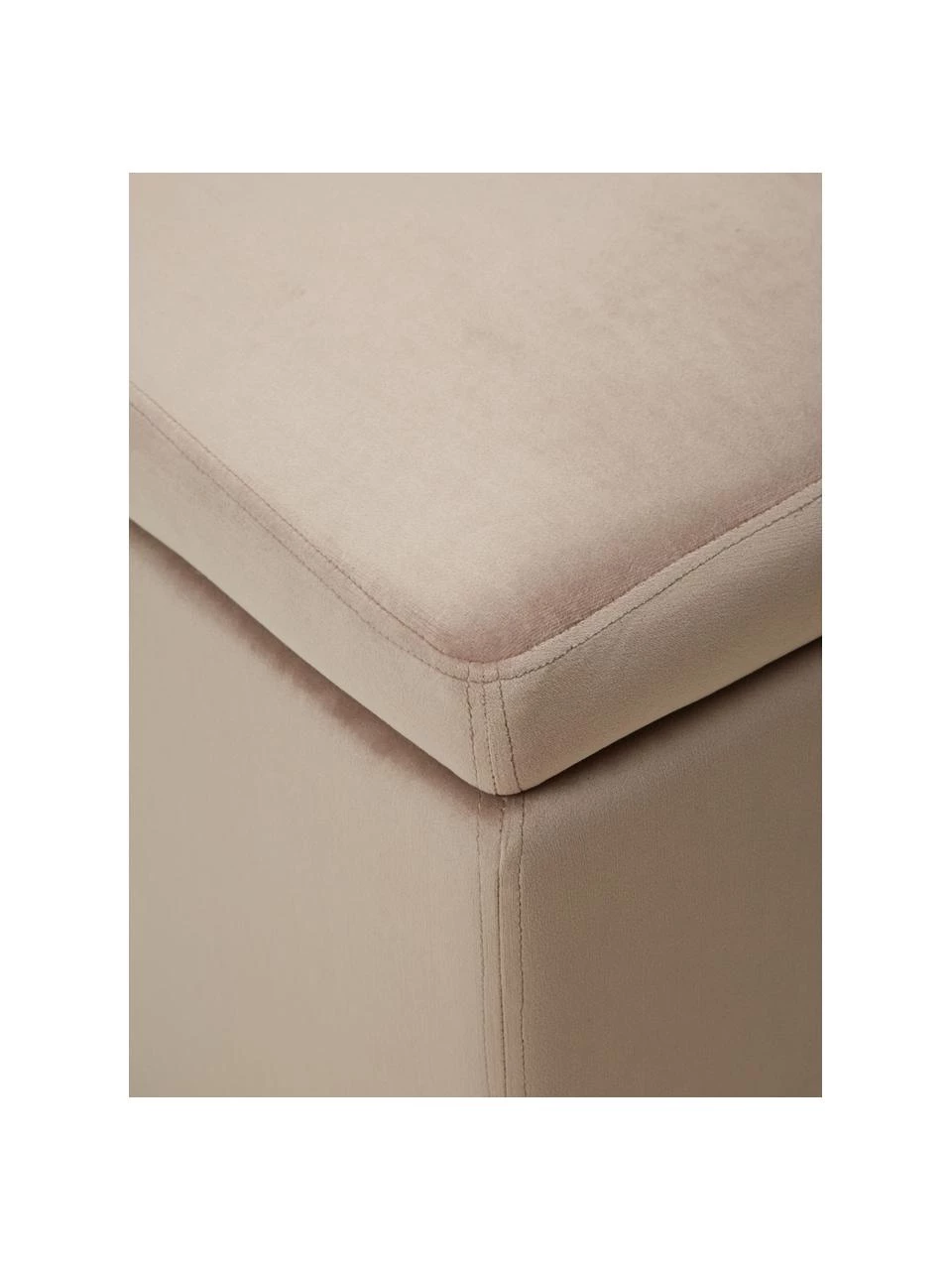 Westwing Collection Samt-Hocker Winou mit Stauraum in Taupe, B 50 x H 48 cm 5 Westwing Collection Samt-Hocker Winou mit Stauraum in Taupe, B 50 x H 48 cm – Bild 5