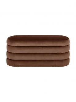 Westwing Collection Samt-Polsterbank Alto in Braun, B 110 x H 47 cm -Westwingnow Geschaft Samt Polsterbank Alto in Braun 5