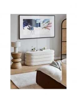 Westwing Collection Samt-Polsterbank Alto in Cremeweiß, B 110 x H 47 cm -Westwingnow Geschaft Samt Polsterbank Alto in Cremeweiss 2