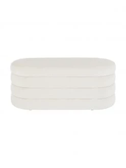 Westwing Collection Samt-Polsterbank Alto in Cremeweiß, B 110 x H 47 cm -Westwingnow Geschaft Samt Polsterbank Alto in Cremeweiss 4