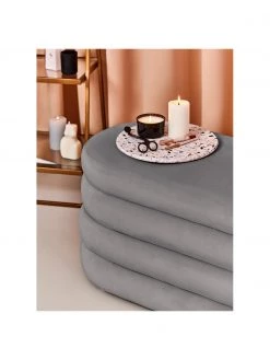 Westwing Collection Samt-Polsterbank Alto in Grau, B 110 x H 47 cm -Westwingnow Geschaft Samt Polsterbank Alto in Grau 2