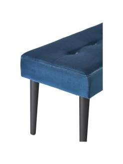 Samt-Polsterbank Glory in Dunkelblau, B 95 x H 45 cm -Westwingnow Geschaft Samt Polsterbank Glory in Dunkelblau 4