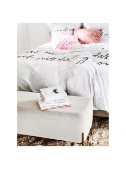 Westwing Collection Samt-Polsterbank Harper in Hellgrau, B 90 x H 44 cm -Westwingnow Geschaft Samt Polsterbank Harper in Hellgrau 2