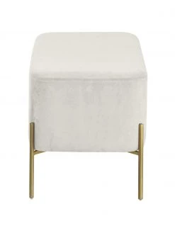 Westwing Collection Samt-Polsterbank Harper in Hellgrau, B 90 x H 44 cm -Westwingnow Geschaft Samt Polsterbank Harper in Hellgrau 5