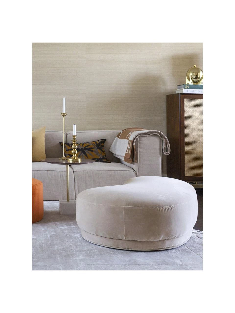 Jotex Samt-Sitzbank Coconino in Beige, gepolstert, B 160 x H 36 cm 5 Jotex Samt-Sitzbank Coconino in Beige, gepolstert, B 160 x H 36 cm – Bild 5