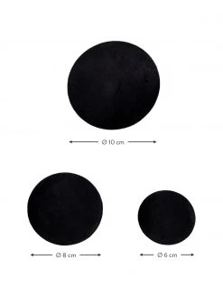 Samt-Wandhaken-Set Giza in Schwarz, 3-tlg., Set mit verschiedenen Größen -Westwingnow Geschaft Samt Wandhaken Set Giza in Schwarz 3 tlg 2