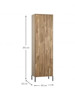 Schrank Avourio mit geriffelter Front aus Eichenholz, B 60 x H 210 cm -Westwingnow Geschaft Schrank Avourio mit geriffelter Front aus Eichenholz 2