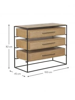 Westwing Collection Schubladenkommode Lyle aus massivem Mangoholz, B 100 x H 82 cm 8 Westwing Collection Schubladenkommode Lyle aus massivem Mangoholz, B 100 x H 82 cm -Westwingnow Geschaft Schubladenkommode Lyle aus massivem Mangoholz 2