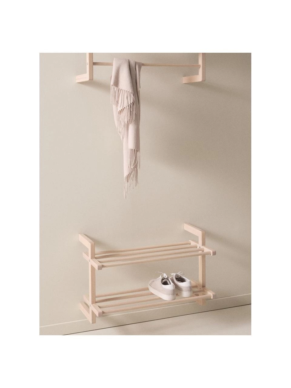 Jotex Schuhregal Eddison mit 2 Ablageflächen aus Kiefernholz, B 70 x H 45 cm 2 Jotex Schuhregal Eddison mit 2 Ablageflächen aus Kiefernholz, B 70 x H 45 cm – Bild 2