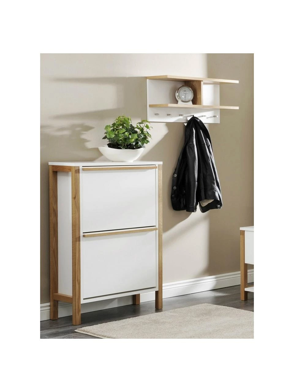 Woodman Schuhschrank Northgate mit 2 Klappfächern, B 65 x H 93 cm 2 Woodman Schuhschrank Northgate mit 2 Klappfächern, B 65 x H 93 cm – Bild 2