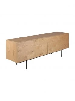 Sideboard Allure mit Schublade und Türen aus Eichenholzfurnier, B 200 x H 75 cm