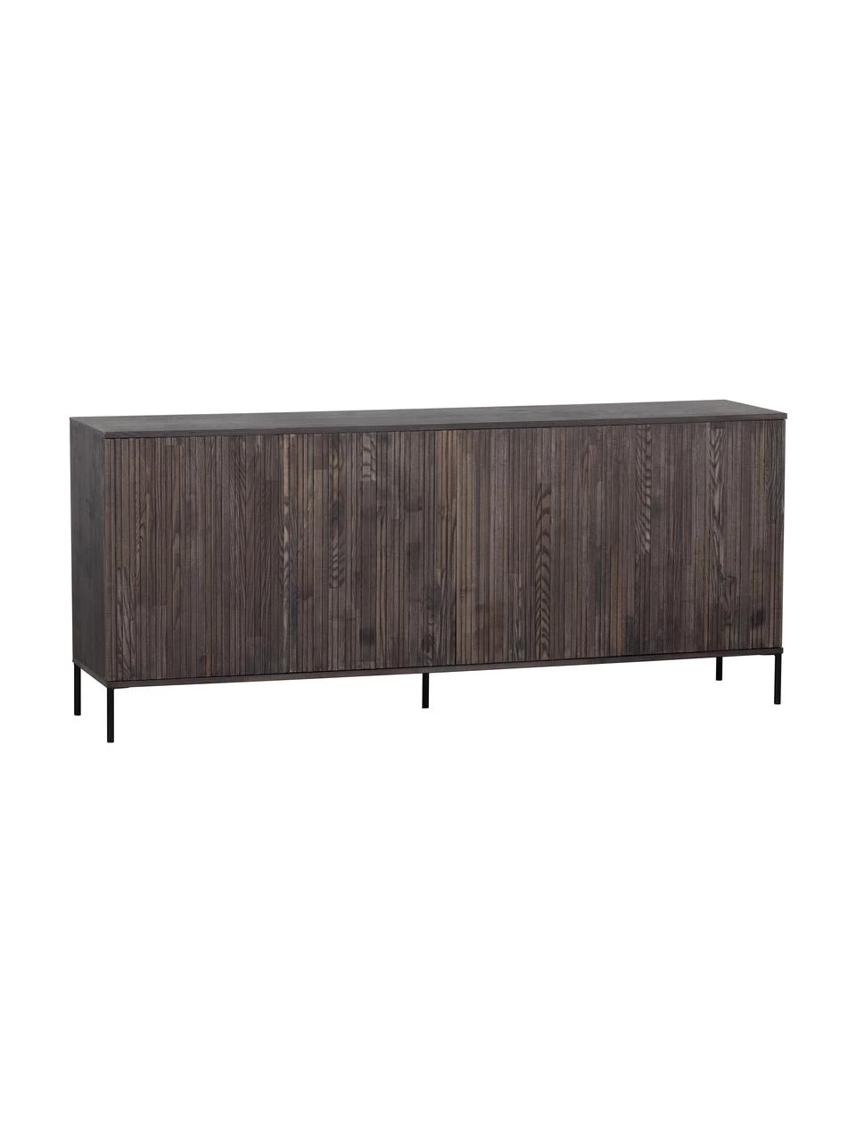 Sideboard Avourio mit geriffelter Front aus Eschenholz, 4-türig, B 200 x H 85 cm 1 Sideboard Avourio mit geriffelter Front aus Eschenholz, 4-türig, B 200 x H 85 cm