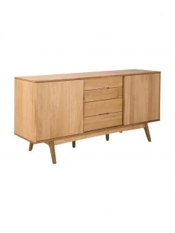 Sideboard Bettina mit Schubladen und Eichenholzfurnier, B 180 x H 84 cm