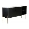 Westwing Collection Sideboard Jesper mit T&uuml;ren in Schwarz, B 160 x H 80 cm