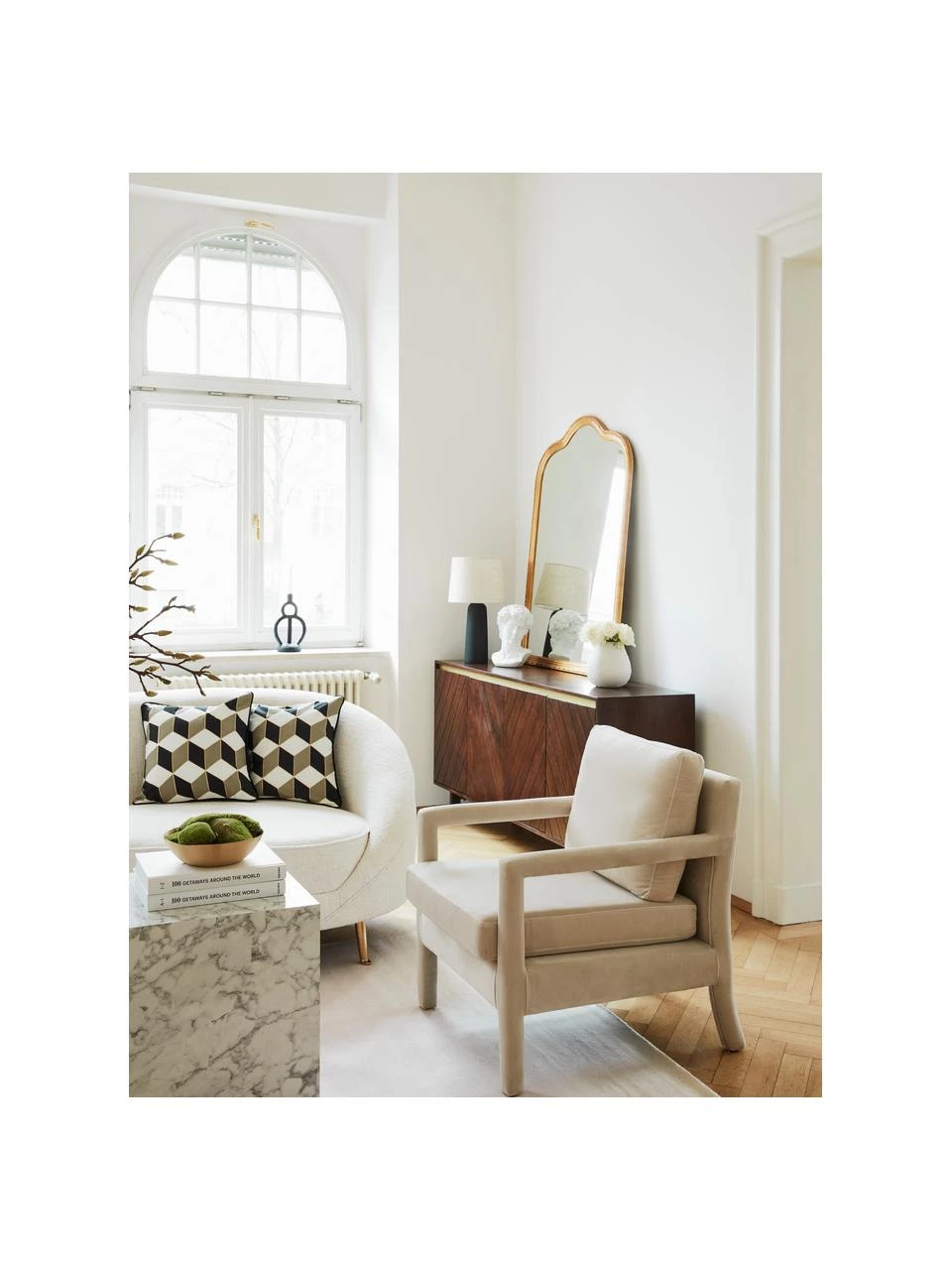 Westwing Collection Sideboard Karl mit Türen aus massivem Mangoholz, B 165 x H 61 cm 2 Westwing Collection Sideboard Karl mit Türen aus massivem Mangoholz, B 165 x H 61 cm – Bild 2