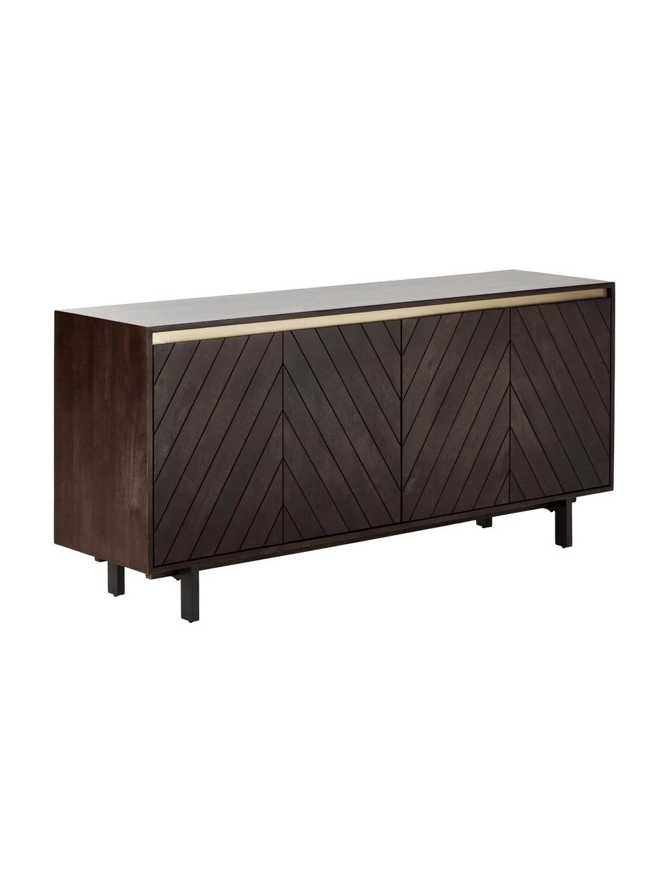 Westwing Collection Sideboard Karl mit Türen aus massivem Mangoholz, B 165 x H 61 cm 1 Westwing Collection Sideboard Karl mit Türen aus massivem Mangoholz, B 165 x H 61 cm