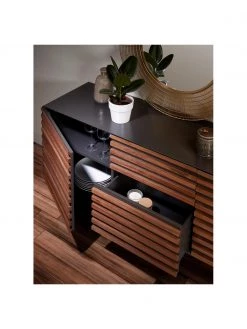 Sideboard Kesia mit T&uuml;ren und Walnussfurnier, B 162 x H 74 cm -Westwingnow Geschaft Sideboard Kesia mit Turen und Walnussfurnier 4