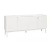 Rowico Sideboard Lewiston mit geriffelter Front in Weiß, B 161 x H 70 cm