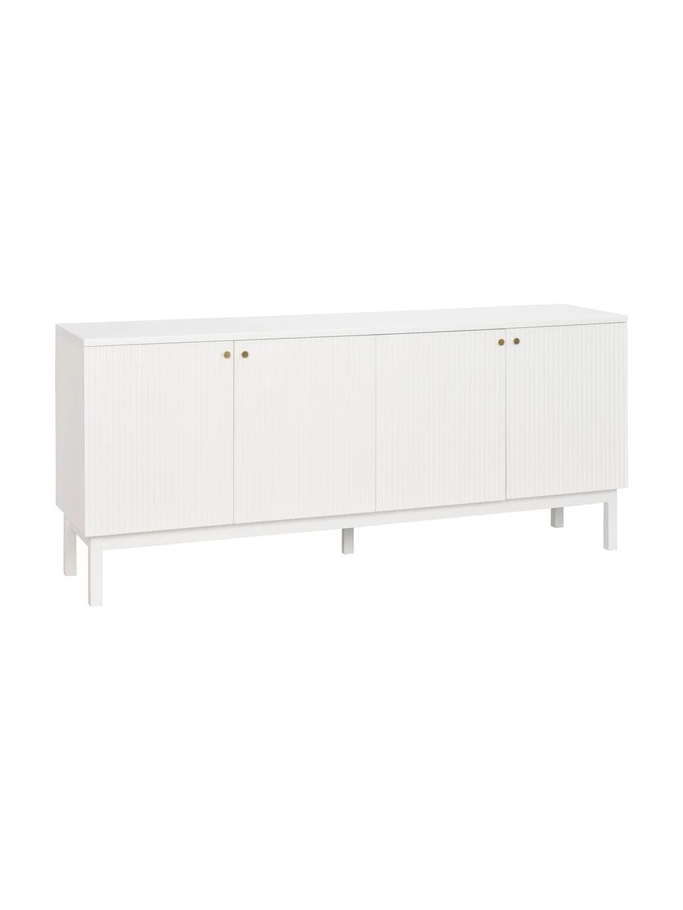 Rowico Sideboard Lewiston mit geriffelter Front in Weiß, B 161 x H 70 cm 1 Rowico Sideboard Lewiston mit geriffelter Front in Weiß, B 161 x H 70 cm