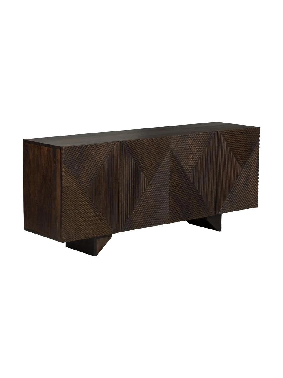 Westwing Collection Sideboard Louis aus Massivholz mit Türen, B 177 x H 75 cm 1 Westwing Collection Sideboard Louis aus Massivholz mit Türen, B 177 x H 75 cm