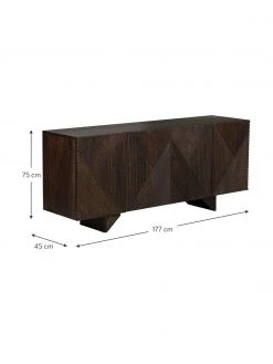 Westwing Collection Sideboard Louis aus Massivholz mit Türen, B 177 x H 75 cm 8 Westwing Collection Sideboard Louis aus Massivholz mit Türen, B 177 x H 75 cm -Westwingnow Geschaft Sideboard Louis aus Massivholz mit Turen 8