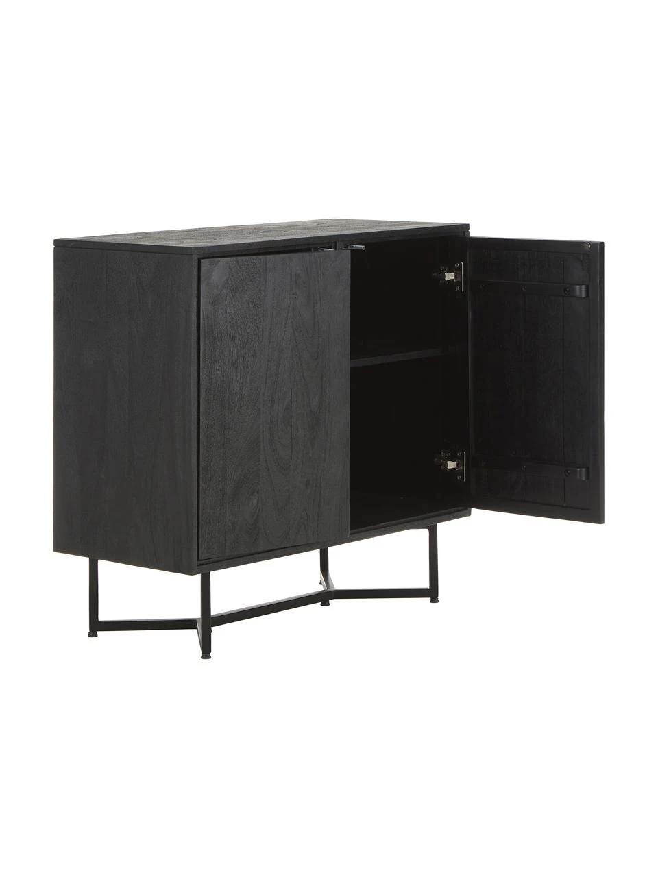 Westwing Collection Sideboard Luca aus Massivholz in Schwarz, B 90 x H 83 cm 5 Westwing Collection Sideboard Luca aus Massivholz in Schwarz, B 90 x H 83 cm – Bild 5