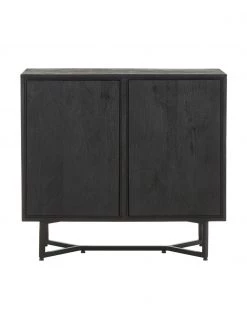 Westwing Collection Sideboard Luca aus Massivholz in Schwarz, B 90 x H 83 cm 11 Westwing Collection Sideboard Luca aus Massivholz in Schwarz, B 90 x H 83 cm -Westwingnow Geschaft Sideboard Luca aus Massivholz in Schwarz 5
