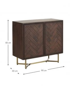 Westwing Collection Sideboard Luca aus Massivholz mit Fischgrät-Muster, B 90 x H 83 cm 8 Westwing Collection Sideboard Luca aus Massivholz mit Fischgrät-Muster, B 90 x H 83 cm -Westwingnow Geschaft Sideboard Luca aus Massivholz mit Fischgrat Muster 2