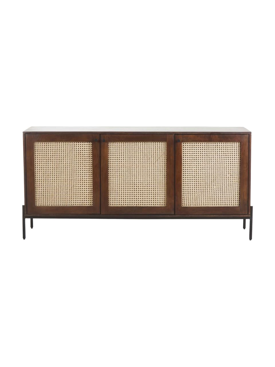 Westwing Collection Sideboard Vienna mit Wiener Geflecht in Dunkelbraun, B 165 x H 78 cm 6 Westwing Collection Sideboard Vienna mit Wiener Geflecht in Dunkelbraun, B 165 x H 78 cm – Bild 6