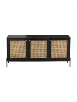 Westwing Collection Sideboard Vienna mit Wiener Geflecht in Schwarz, B 165 x H 78 cm -Westwingnow Geschaft Sideboard Vienna mit Wiener Geflecht in Schwarz 3