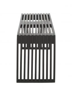 Sitzbank Rib in Schwarz aus Massivholz, B 104 x H 43 cm -Westwingnow Geschaft Sitzbank Rib in Schwarz aus Massivholz 5