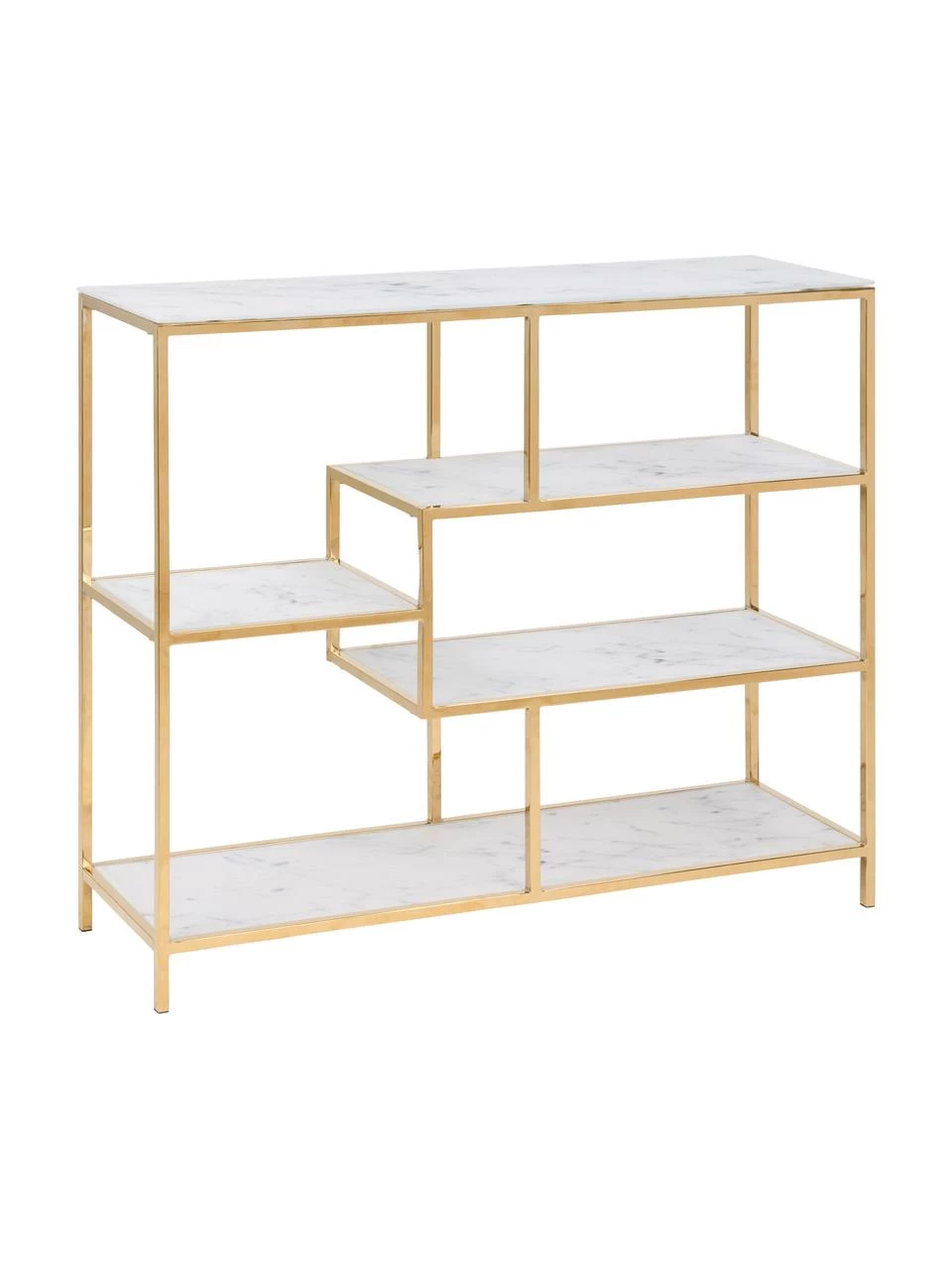 Standregal Aruba in Marmor-Optik, B 110 x H 90 cm 1 Standregal Aruba in Marmor-Optik, B 110 x H 90 cm