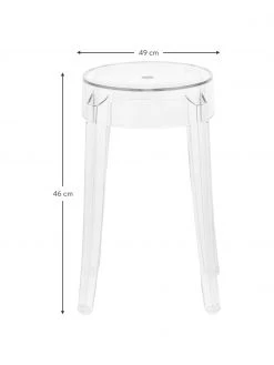 Kartell Transparenter Hocker Charles Ghost, Ø 39 x H 46 cm -Westwingnow Geschaft Transparenter Hocker Charles Ghost 2