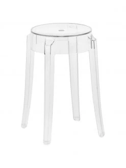 Kartell Transparenter Hocker Charles Ghost, Ø 39 x H 46 cm