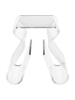 Umbra Transparenter Hocker Loop mit Zeitschriftenhalter, B 42 x H 43 cm -Westwingnow Geschaft Transparenter Hocker Loop mit Zeitschriftenhalter 4