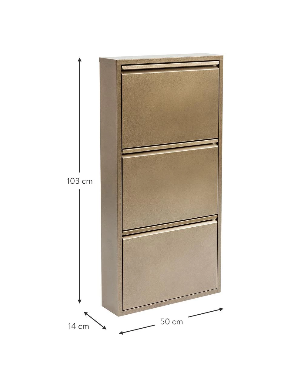 Kare Design Wand-Schuhschrank Caruso mit 3 Klappfächern, B 50 x H 103 cm 3 Kare Design Wand-Schuhschrank Caruso mit 3 Klappfächern, B 50 x H 103 cm – Bild 3