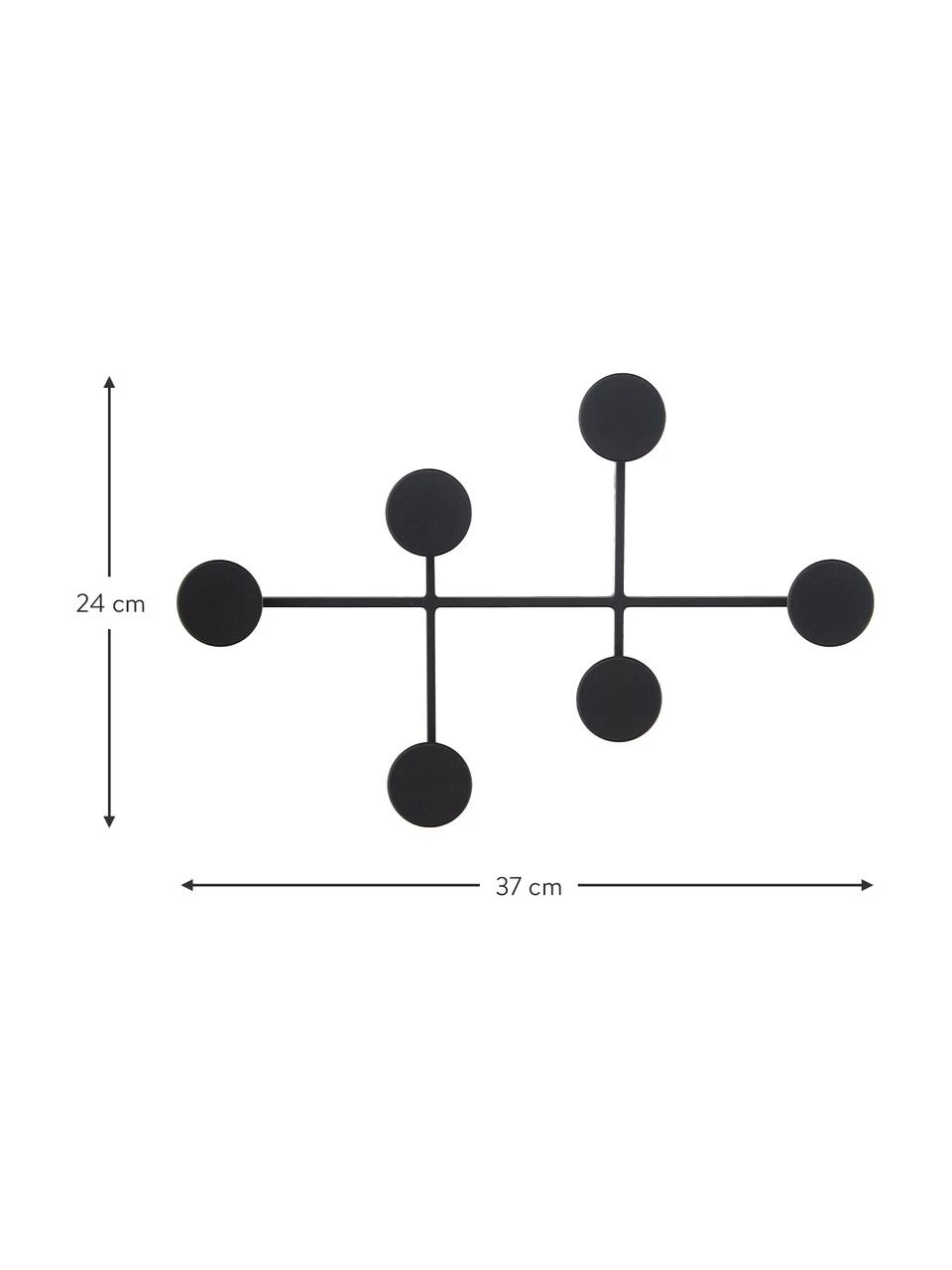 Menu Wandgarderobe Afteroom aus Stahl, B 37 x H 24 cm 3 Menu Wandgarderobe Afteroom aus Stahl, B 37 x H 24 cm – Bild 3