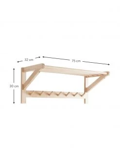 Westwingnow Geschaft -Westwingnow Geschaft Wandgarderobe Cole mit Hutablage aus Kiefernholz 1