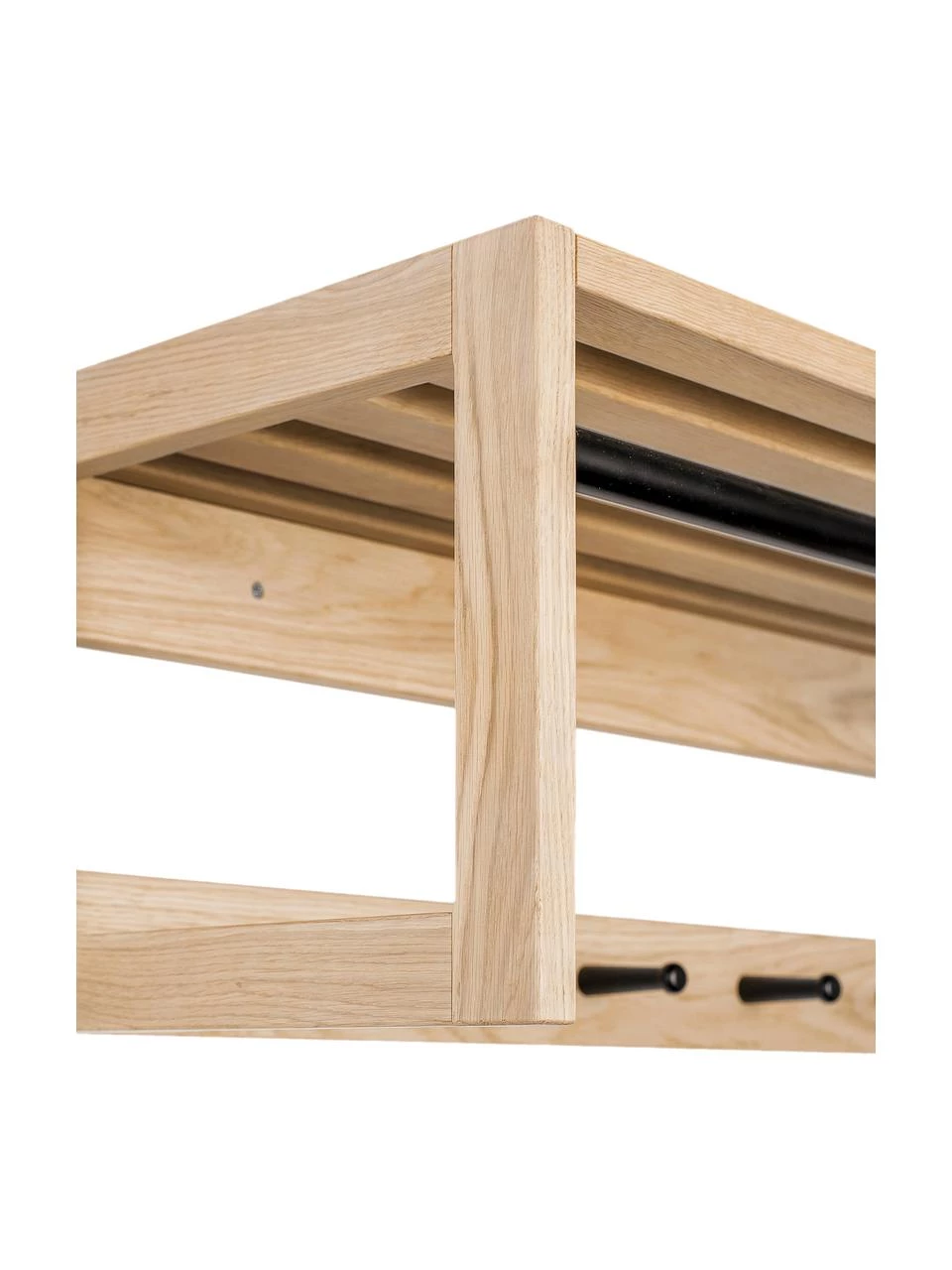 Woodman Wandgarderobe Slussen aus Eichenholz, B 100 x H 30 cm 5 Woodman Wandgarderobe Slussen aus Eichenholz, B 100 x H 30 cm – Bild 5