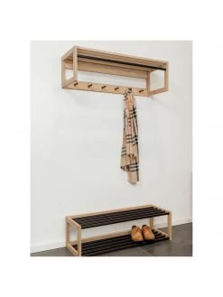 Woodman Wandgarderobe Slussen aus Eichenholz, B 100 x H 30 cm 11 Woodman Wandgarderobe Slussen aus Eichenholz, B 100 x H 30 cm -Westwingnow Geschaft Wandgarderobe Slussen aus Eichenholz 5