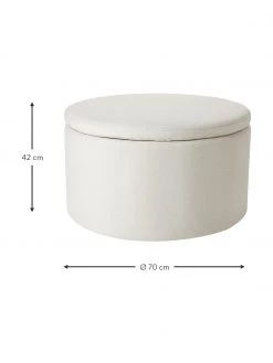 Westwing Collection XL Polsterhocker Alida mit Stauraum in Beige, Ø 70 x H 42 cm 8 Westwing Collection XL Polsterhocker Alida mit Stauraum in Beige, Ø 70 x H 42 cm -Westwingnow Geschaft XL Polsterhocker Alida mit Stauraum in Beige 2
