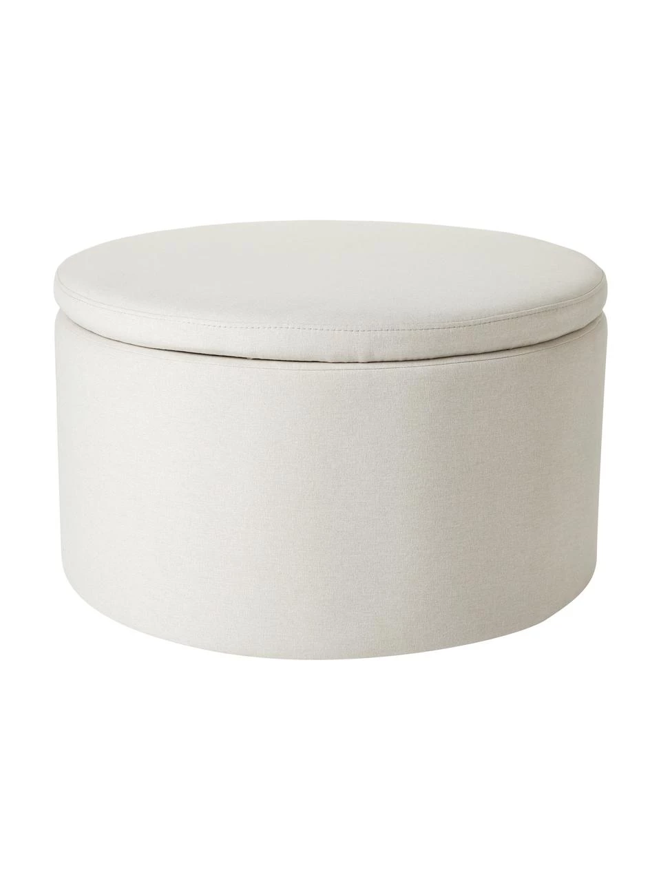 Westwing Collection XL Polsterhocker Alida mit Stauraum in Beige, Ø 70 x H 42 cm 1 Westwing Collection XL Polsterhocker Alida mit Stauraum in Beige, Ø 70 x H 42 cm