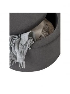 Westwing Collection XL Polsterhocker Alida mit Stauraum in Dunkelgrau, Ø 70 x H 42 cm -Westwingnow Geschaft XL Polsterhocker Alida mit Stauraum in Dunkelgrau 3