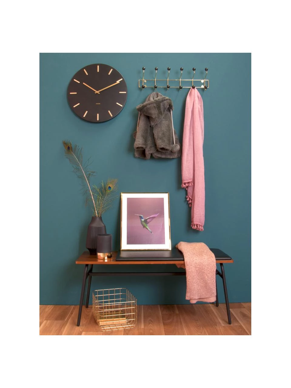 Present Time XL Wandgarderobe Saturnus aus Metall, B 54 x H 16 cm 2 Present Time XL Wandgarderobe Saturnus aus Metall, B 54 x H 16 cm – Bild 2